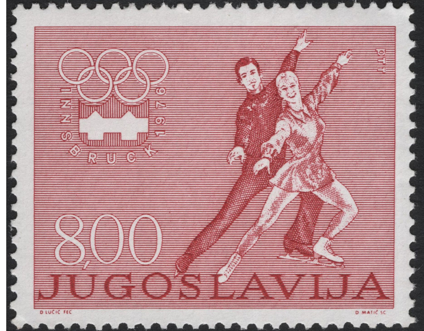 SCG8067 - Yugoslavia 1976 Winter Olympics – Innsbruck Games Commemorative Set