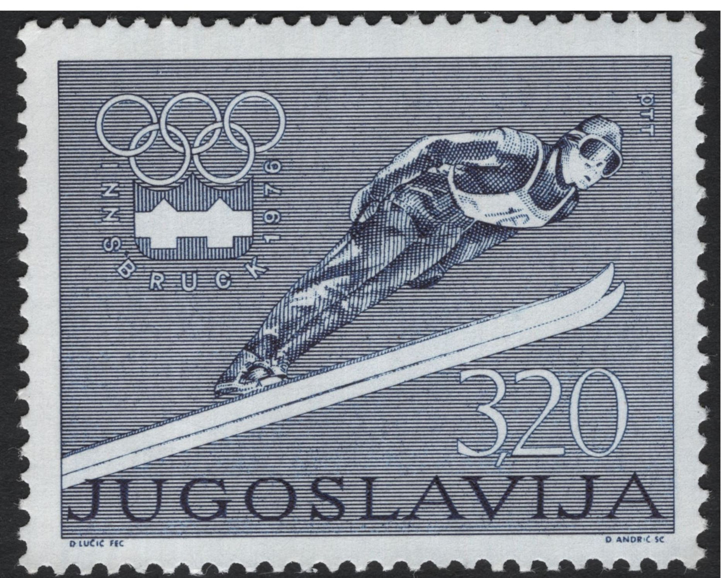 SCG8067 - Yugoslavia 1976 Winter Olympics – Innsbruck Games Commemorative Set
