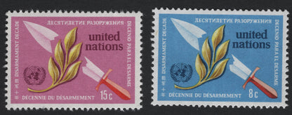 SCG8061 - United Nations 1982 – Disarmament Decade Issue (8¢ and 15¢)