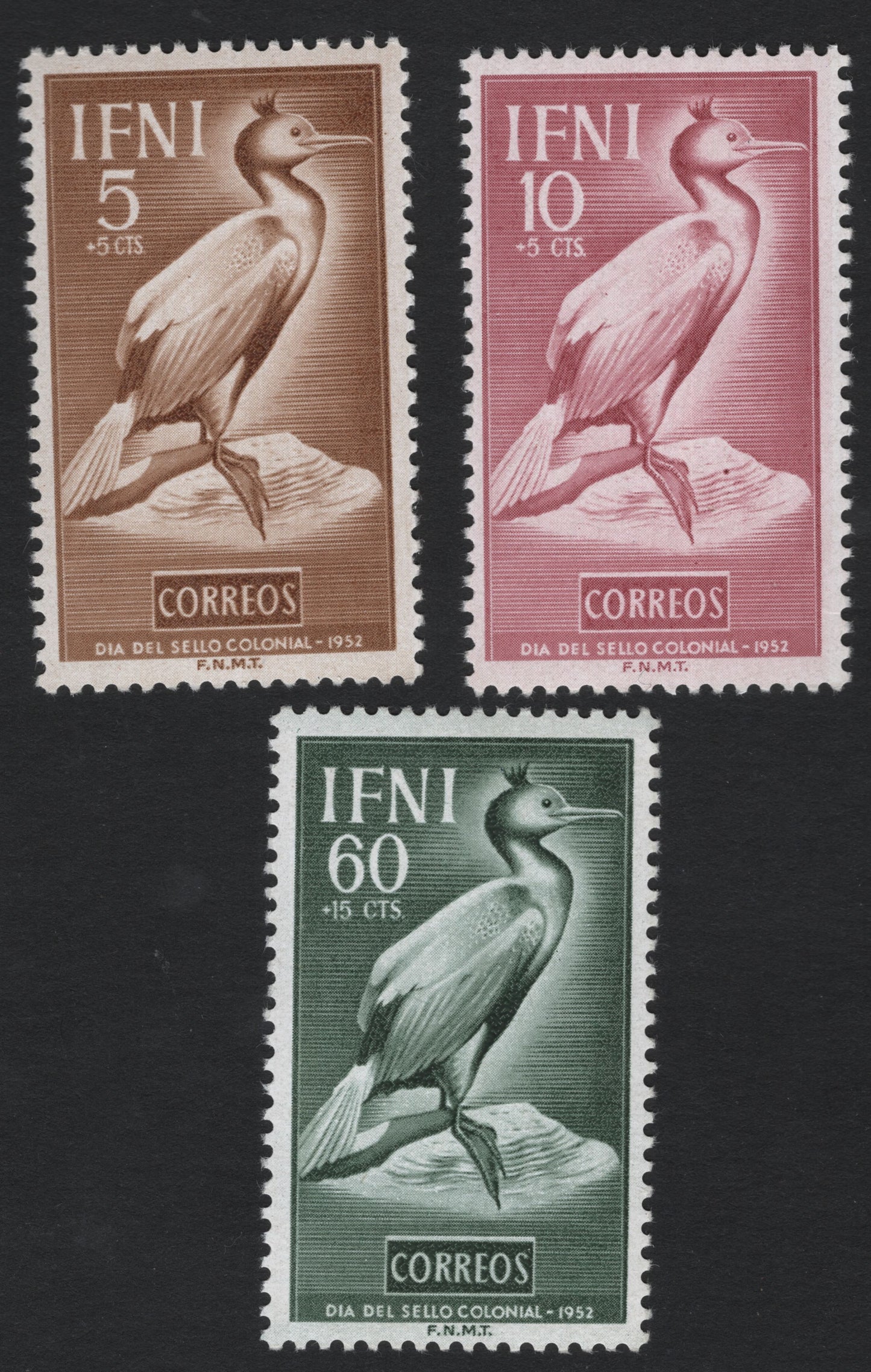 SCG8070 - Ifni 1952 Colonial Stamp Day – Crested Cormorant Series