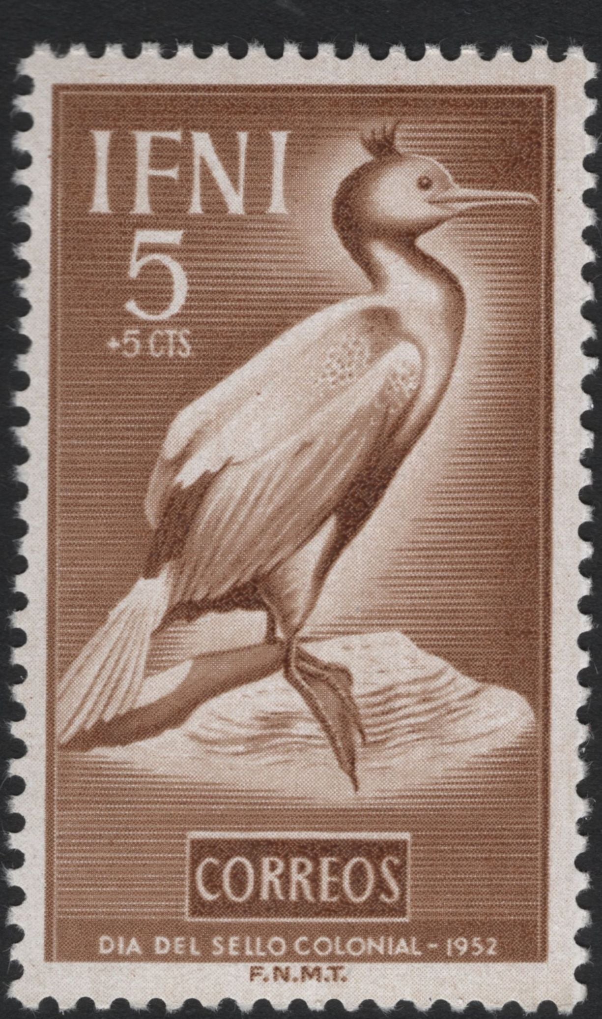 SCG8070 - Ifni 1952 Colonial Stamp Day – Crested Cormorant Series