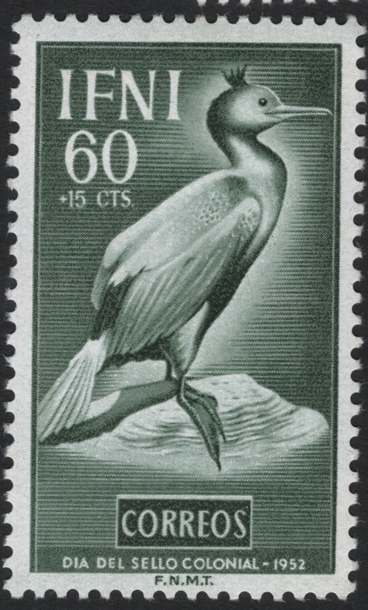 SCG8070 - Ifni 1952 Colonial Stamp Day – Crested Cormorant Series
