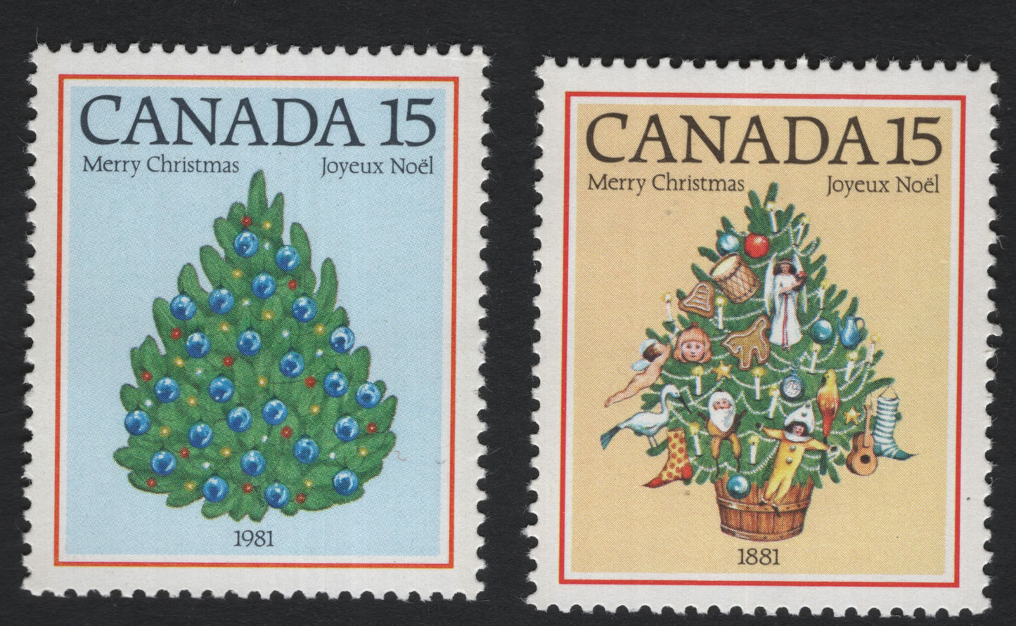 SCG6069 - Canada 1981 Christmas Trees — Centennial Design Pair