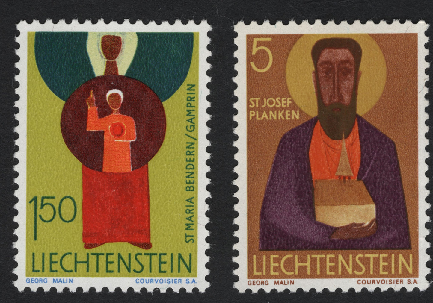 SCG8072 - Liechtenstein 1965 Saints of the Churches Series – St. Maria and St. Josef