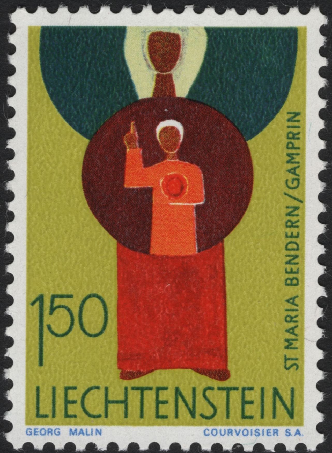 SCG8072 - Liechtenstein 1965 Saints of the Churches Series – St. Maria and St. Josef