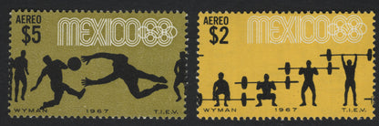 SCG8075 - Mexico 1967 Airmail – Mexico City Olympic Games (Soccer & Weightlifting)