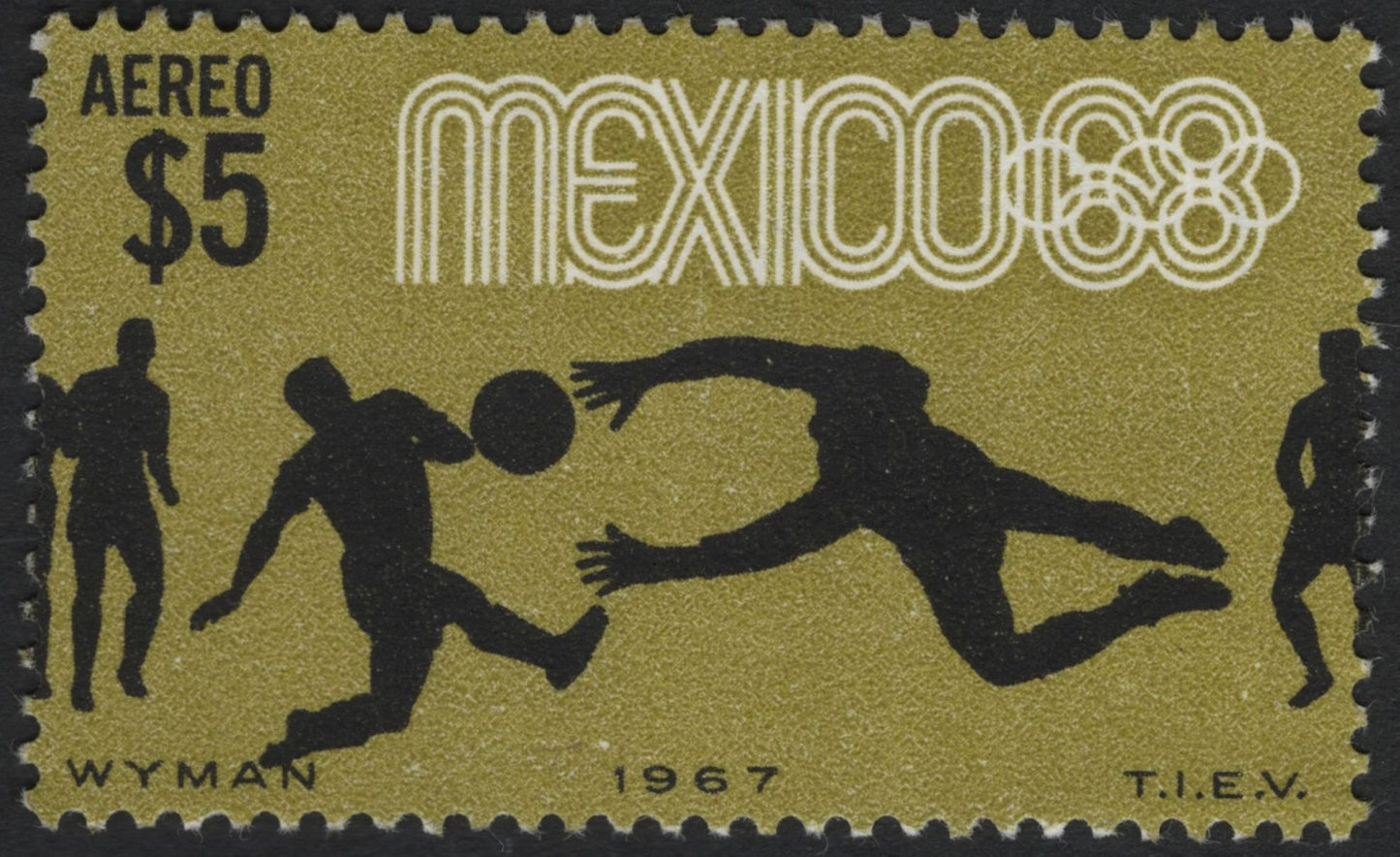 SCG8075 - Mexico 1967 Airmail – Mexico City Olympic Games (Soccer & Weightlifting)