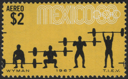 SCG8075 - Mexico 1967 Airmail – Mexico City Olympic Games (Soccer & Weightlifting)