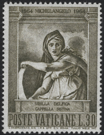 SCG8163 - Vatican City 1964 – Michelangelo Centenary: Sibyl and Prophet from the Sistine Chapel