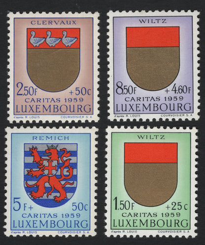 SCG8169 - Luxembourg 1959 Caritas Charity Stamps – Municipal Arms Series