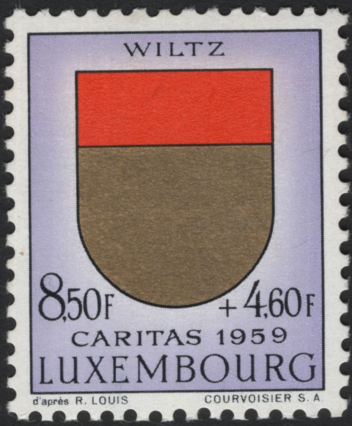 SCG8169 - Luxembourg 1959 Caritas Charity Stamps – Municipal Arms Series