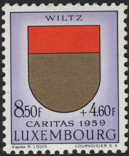 SCG8169 - Luxembourg 1959 Caritas Charity Stamps – Municipal Arms Series