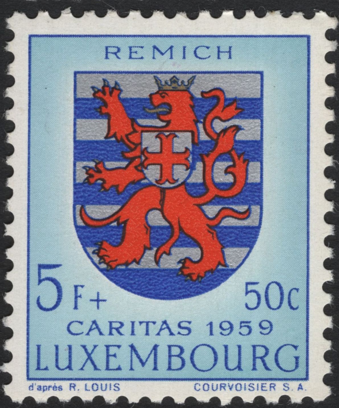 SCG8169 - Luxembourg 1959 Caritas Charity Stamps – Municipal Arms Series