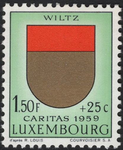 SCG8169 - Luxembourg 1959 Caritas Charity Stamps – Municipal Arms Series