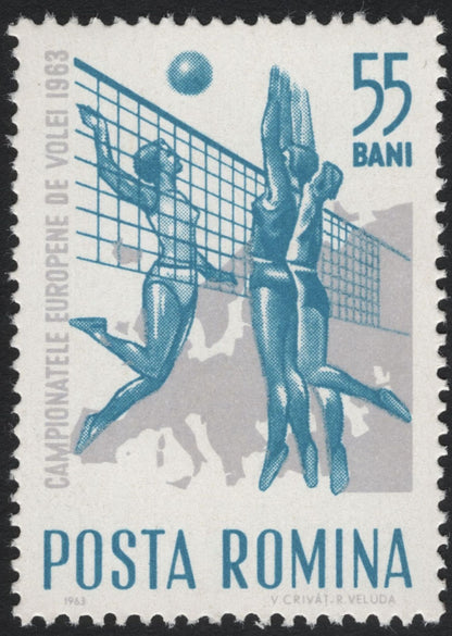 SCG8672 - Romania 1963 – European Volleyball Championship Issue