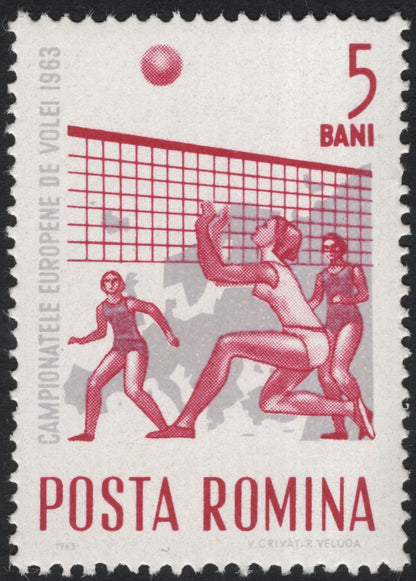 SCG8672 - Romania 1963 – European Volleyball Championship Issue