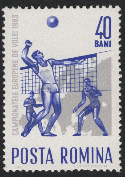 SCG8672 - Romania 1963 – European Volleyball Championship Issue