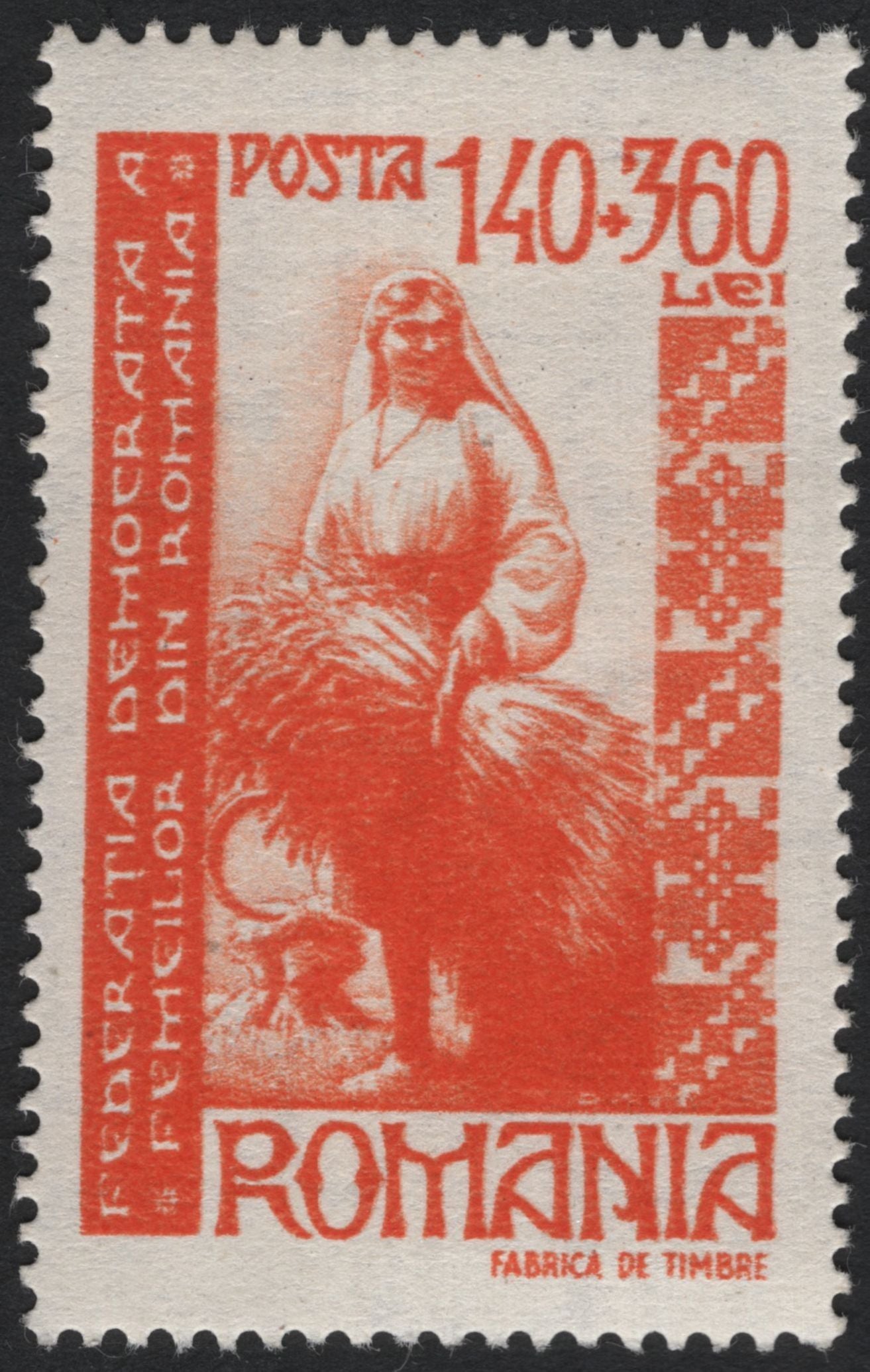 SCG8678 - Romania 1948 – Democratic Women’s Federation Charity Set