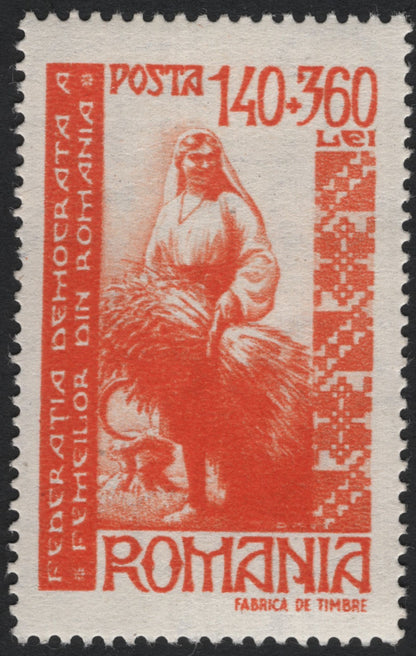 SCG8678 - Romania 1948 – Democratic Women’s Federation Charity Set