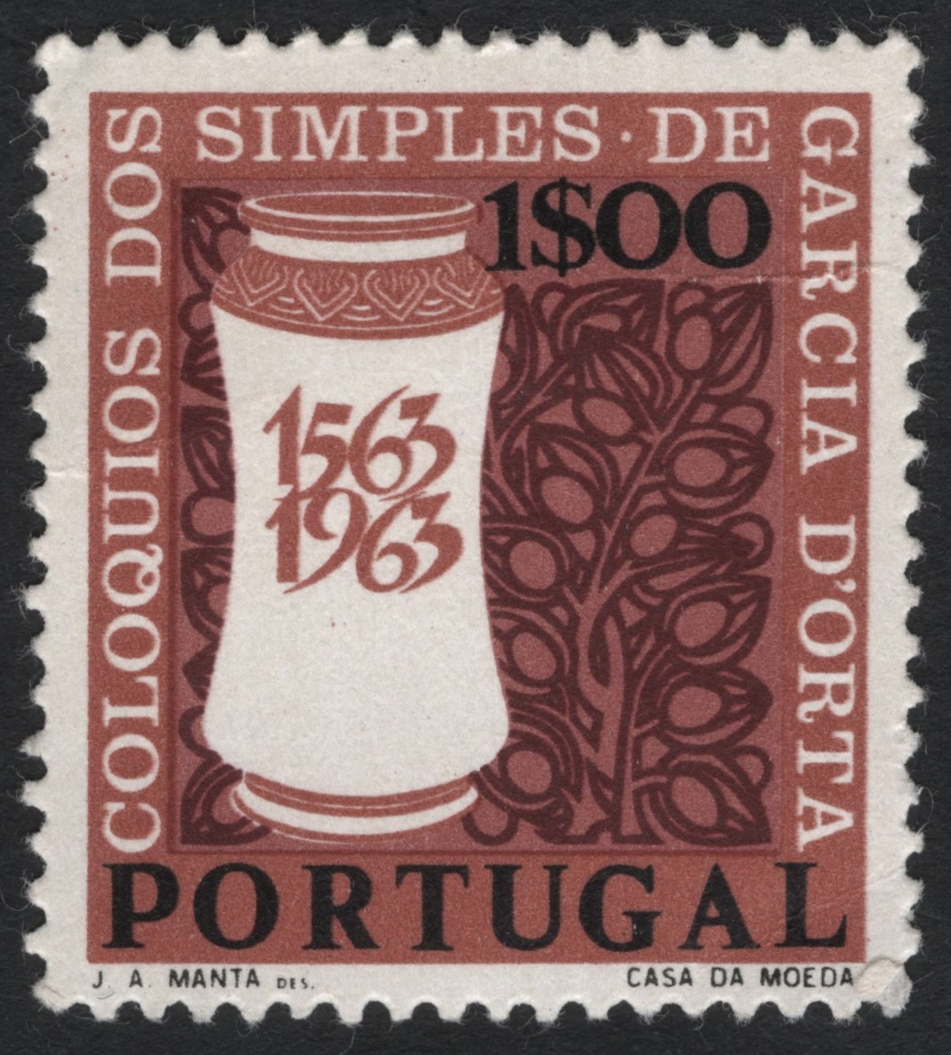 SCG7963 - Portugal 1963 – 400th Anniversary of Colóquios dos Simples by Garcia de Orta