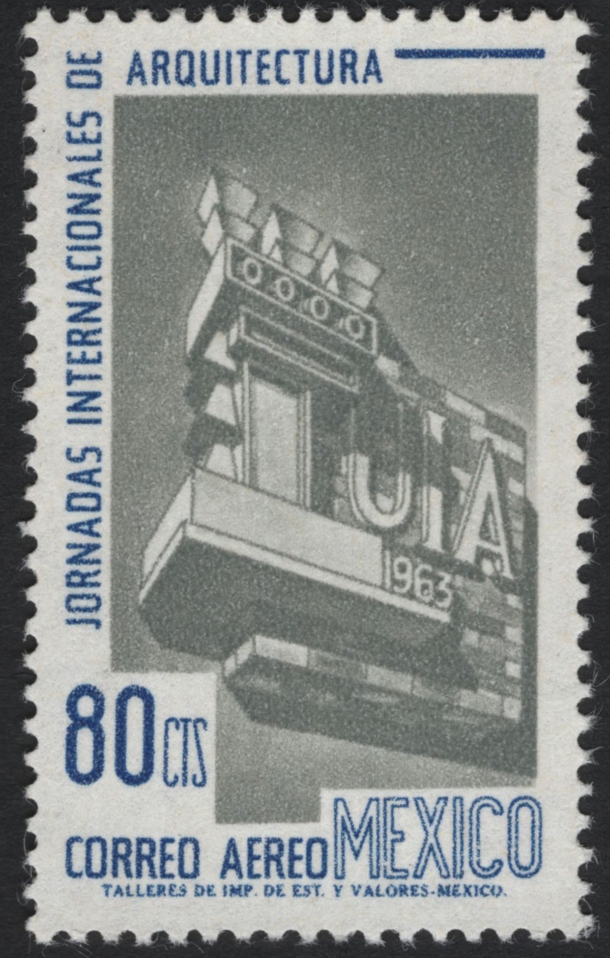 SCG7968 - Mexico 1963 – International Conference on Architecture Airmail Stamp