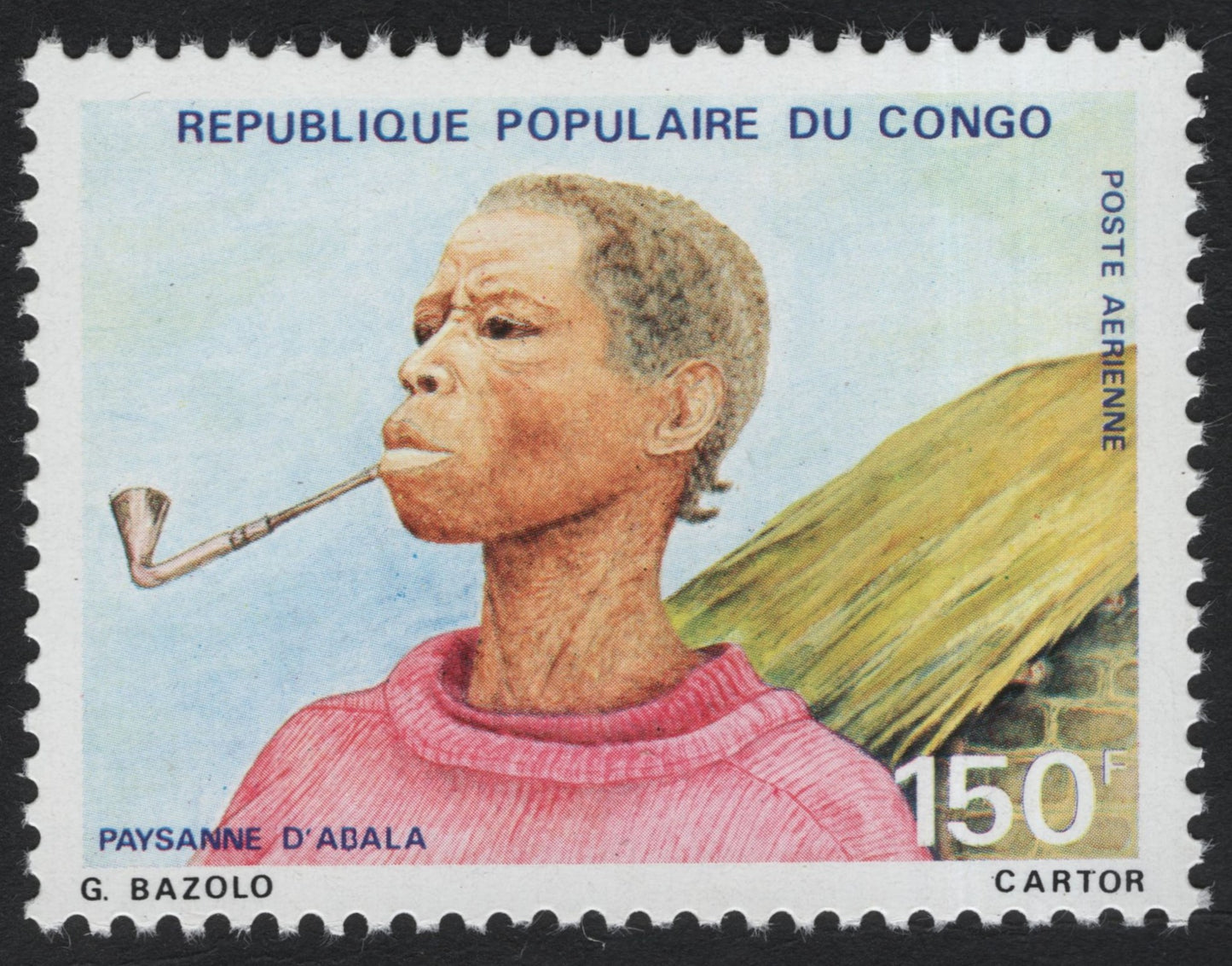 SCG7975 - Republic of Congo – “Paysanne d’Abala” Airmail Stamp (c.1970s)