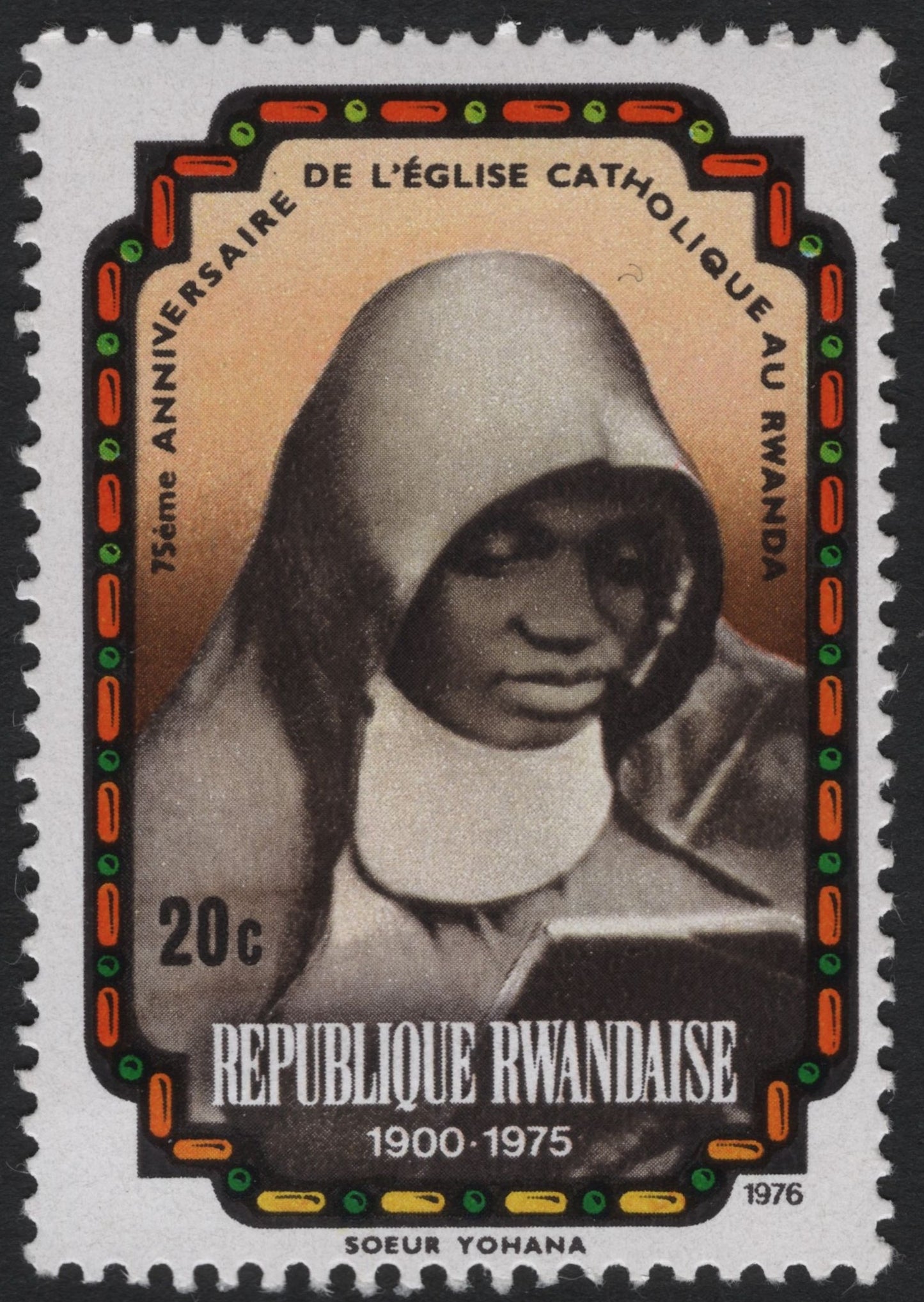 SCG8084 - Rwanda 1976 – 75th Anniversary of the Catholic Church in Rwanda: Sister Yohana