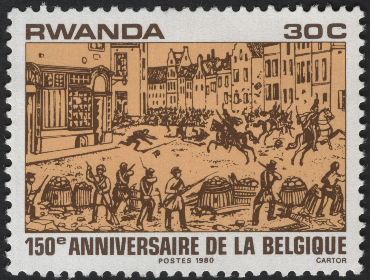 SCG8104 - Rwanda 1980 – 150th Anniversary of Belgium
