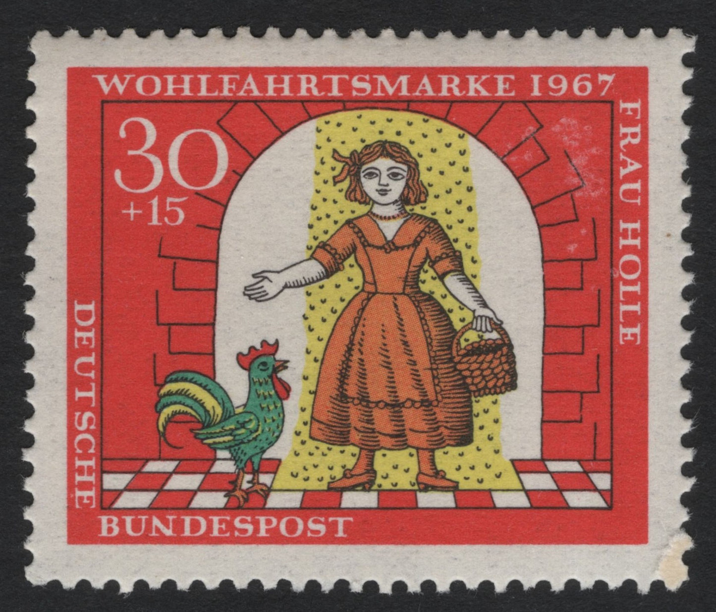 SCG8110 - Germany 1967 Welfare Stamp – “Frau Holle” (Mother Hulda)