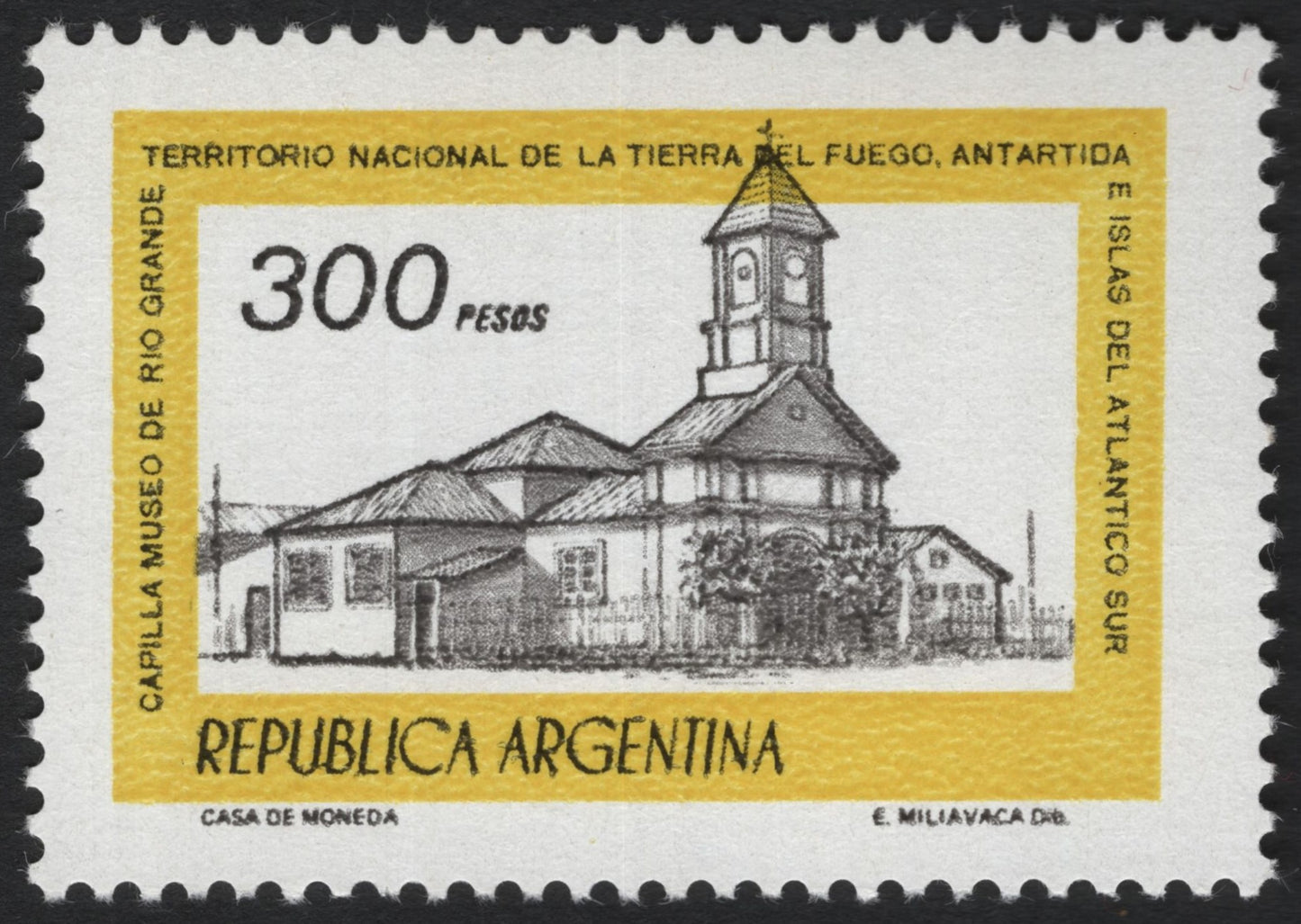 SCG8115 - Argentina 300 Pesos – Río Grande Chapel Museum, Tierra del Fuego (c.1970s)