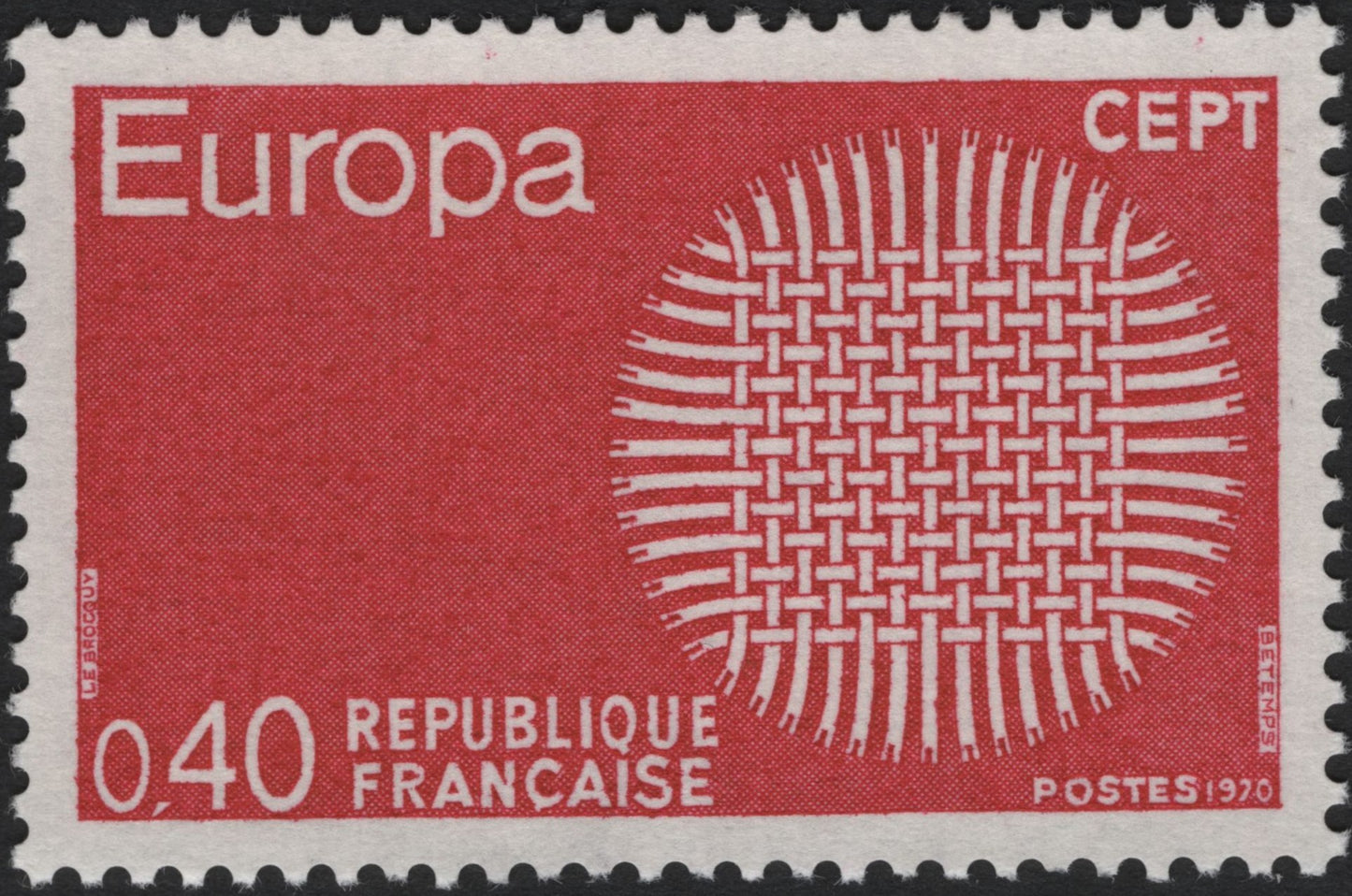 SCG8035 - France 1970 – Europa CEPT “Weaving of Europe” 0.40 Fr