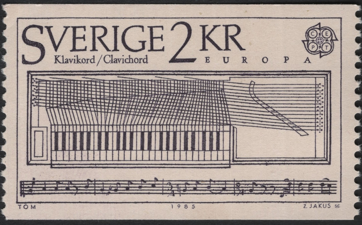 SCG8037 - Sweden 1985 Europa CEPT – Clavichord