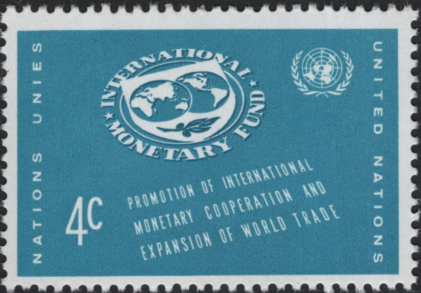 SCG8042 - United Nations 4¢ – International Monetary Fund (IMF) Issue, 1958