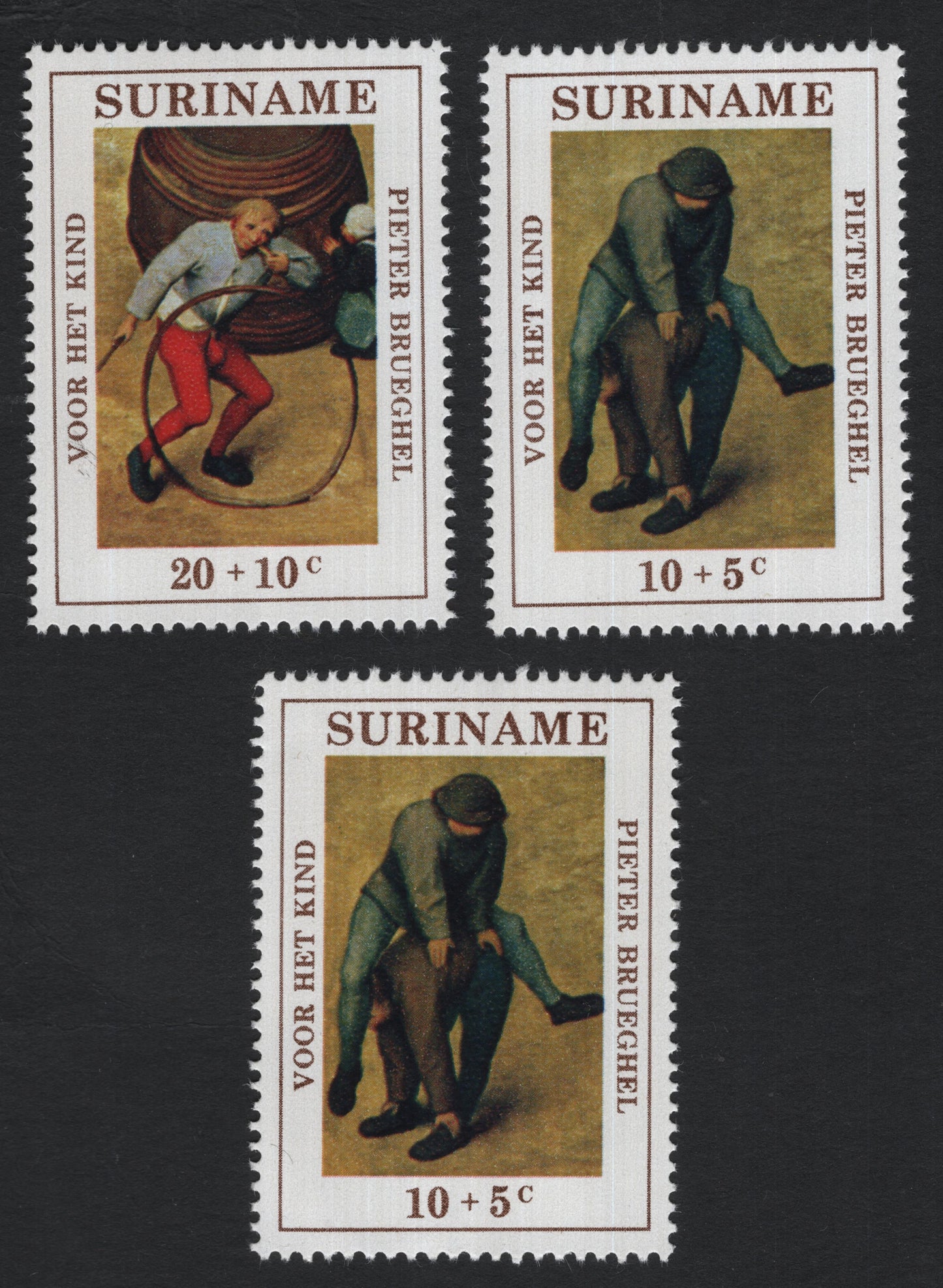 SCG8050 - Suriname – “Voor het Kind” (For the Child) Charity Stamps – Pieter Brueghel Paintings