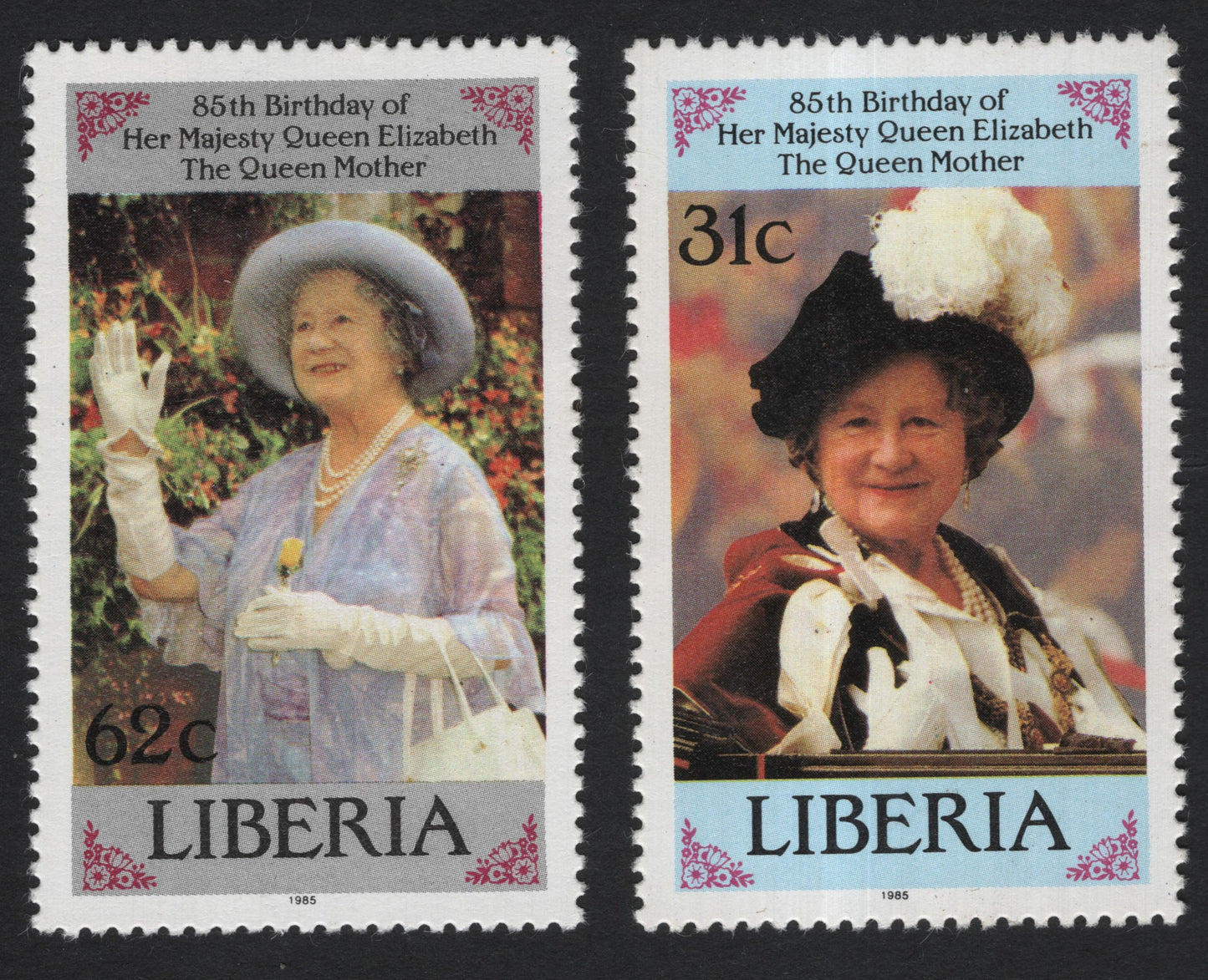 SCG8051 - Liberia 1985 – 85th Birthday of Her Majesty Queen Elizabeth The Queen Mother