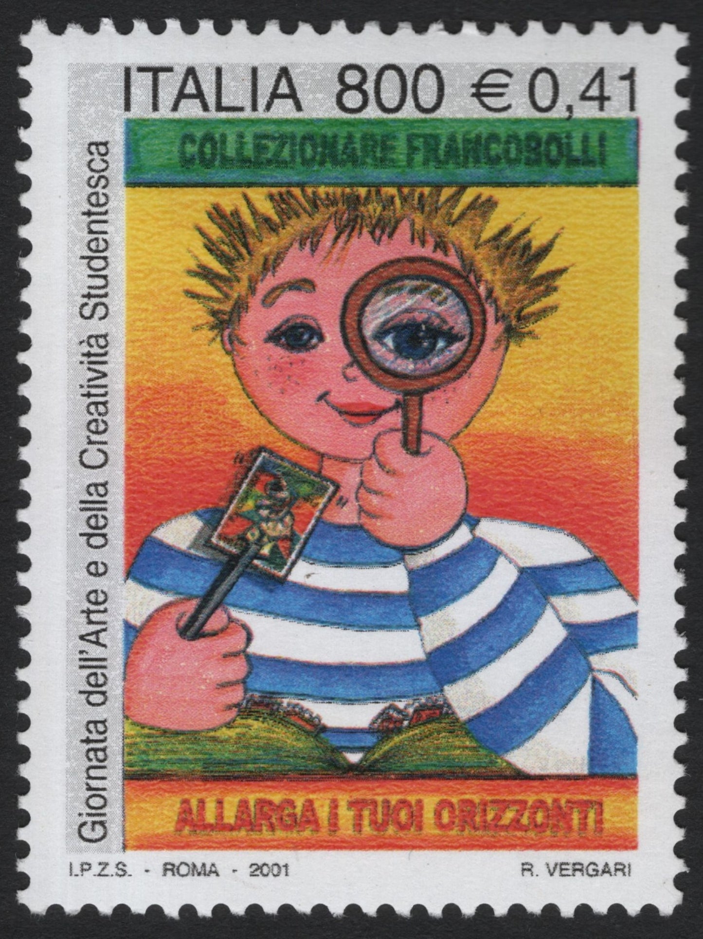 SCG8145 - Italy 2001 – “Expand Your Horizons” Stamp Collecting Promotion