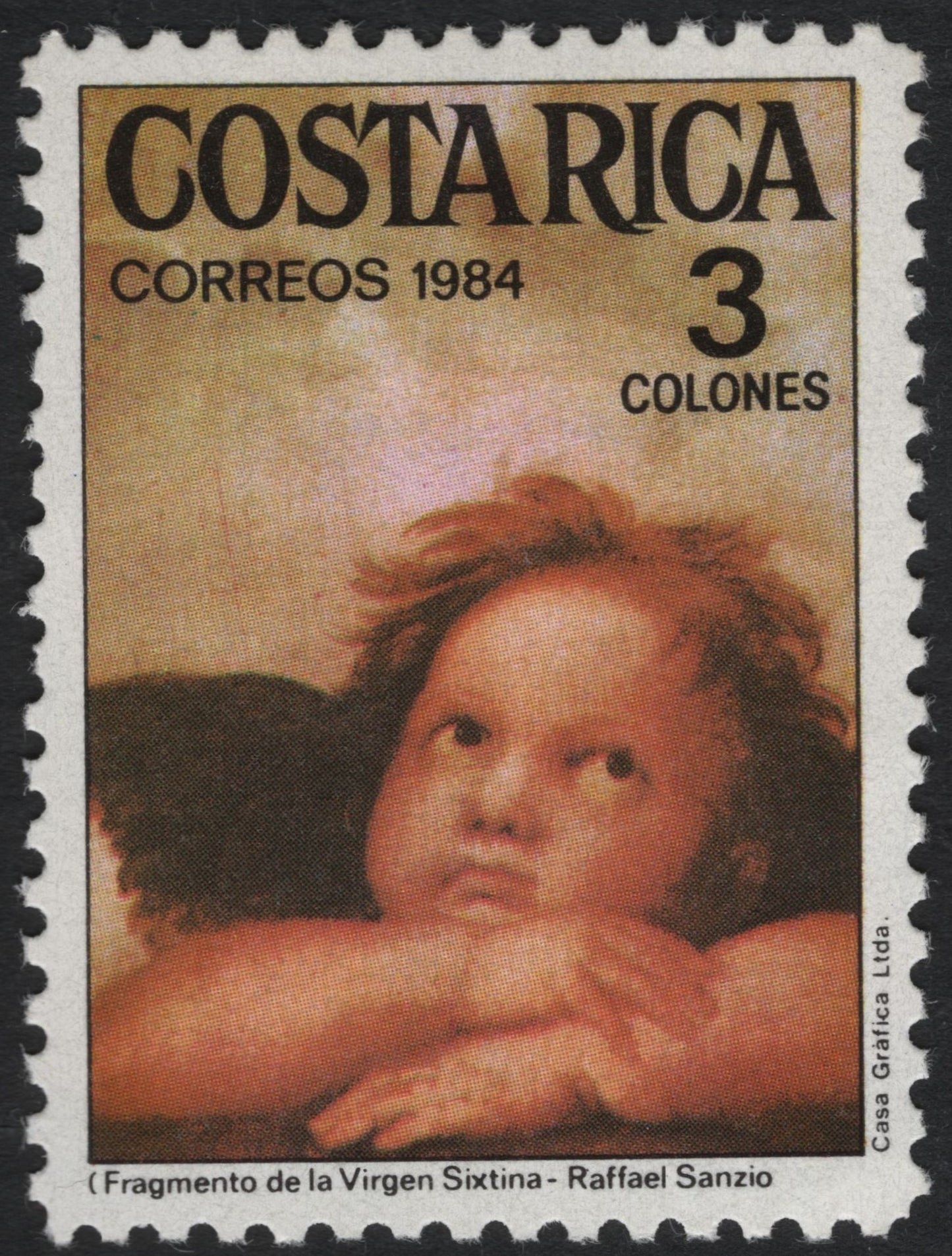 SCG8137 - Costa Rica 1984 – Raphael’s Cherub from the Sistine Madonna