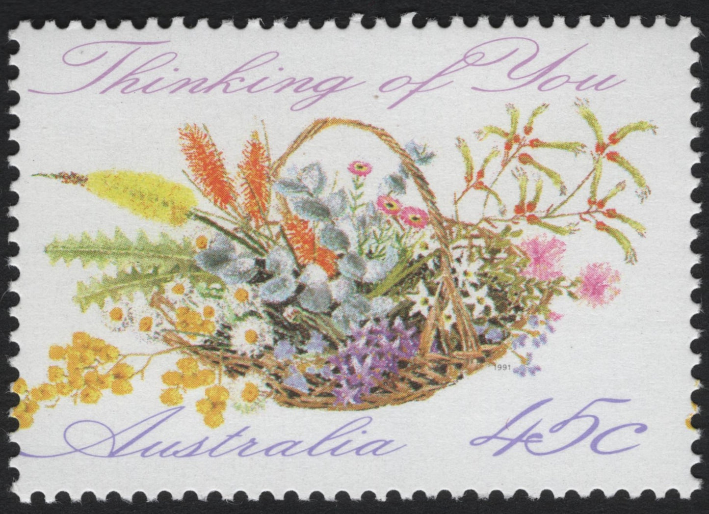 SCG8159 - Australia 1991 – “Thinking of You” Floral Basket