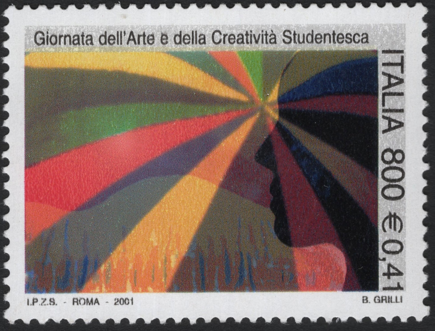 SCG8180 - Italy – 2001 “Giornata dell’Arte e della Creatività Studentesca” Stamp