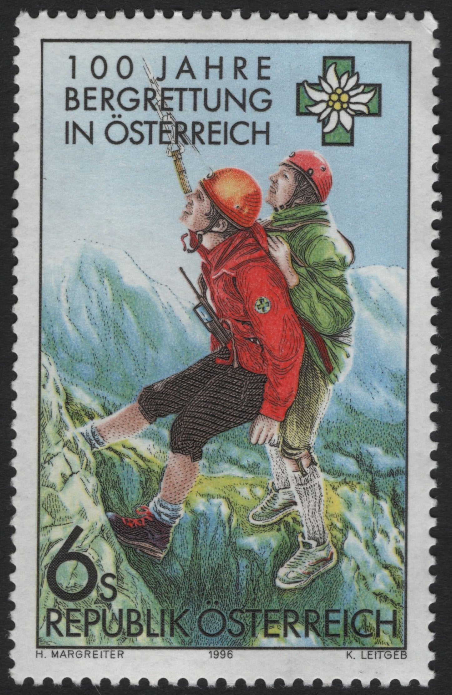 SCG8186 - Austria – 1996 “100 Years of Mountain Rescue in Austria”