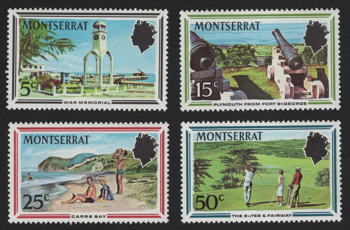 SCG8128 - Montserrat Scenic Definitives – War Memorial, Fort St. George, Carr’s Bay & Golf Course