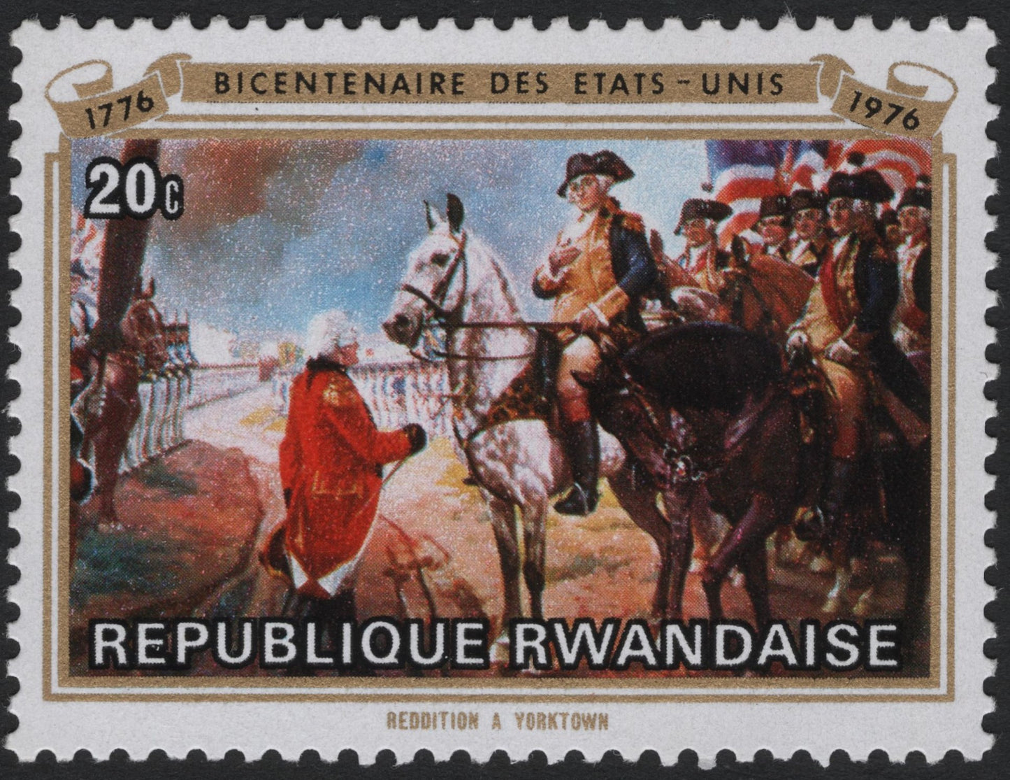 SCG8417 - Rwanda 1976 – Bicentennial of the United States: Surrender at Yorktown