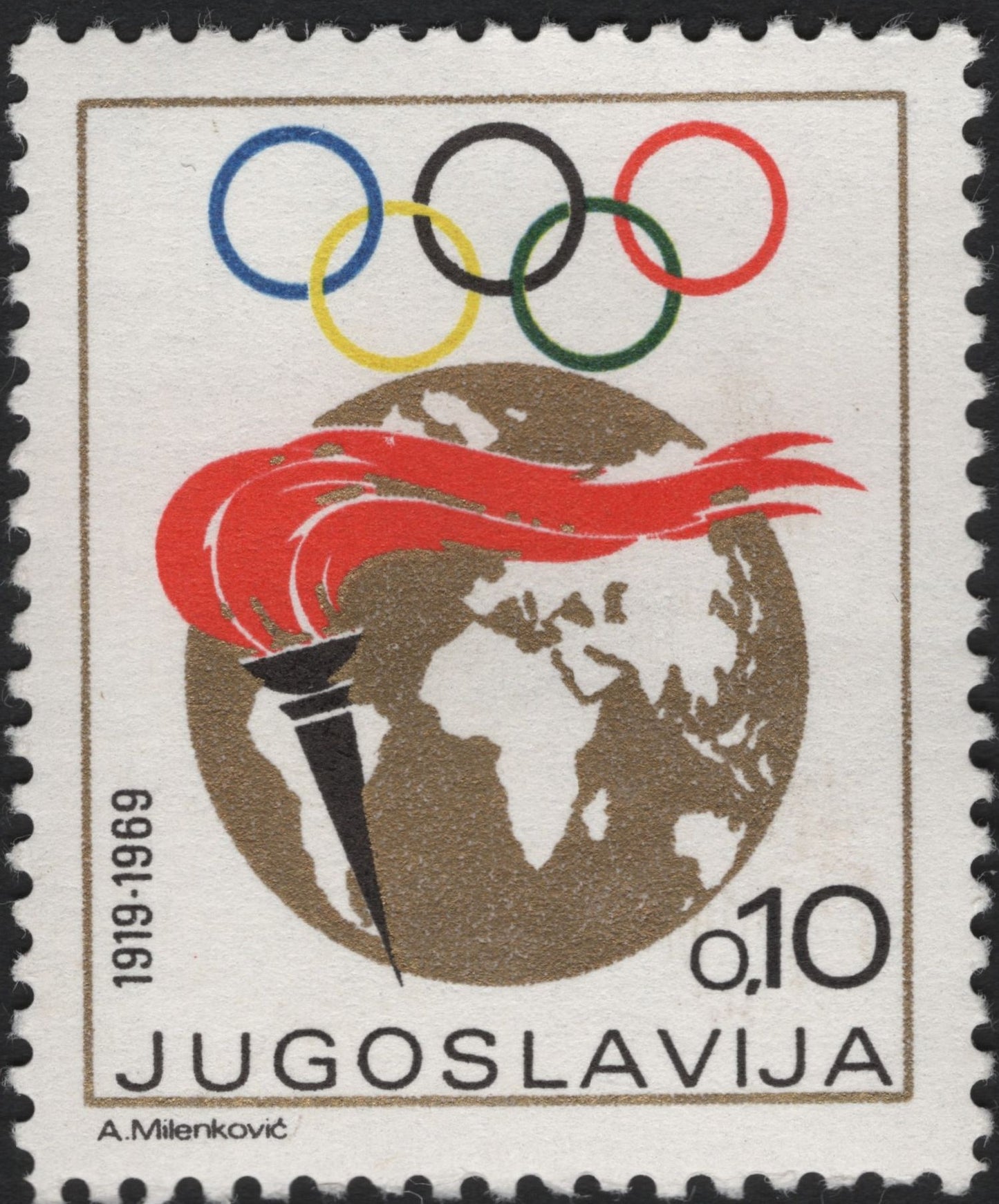 SCG8440 - Yugoslavia 1969 – 50th Anniversary of the International Olympic Committee
