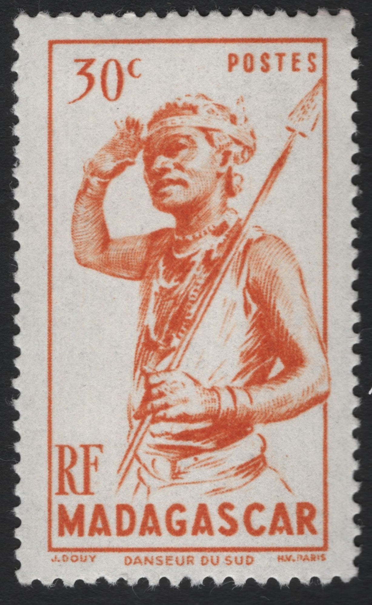 SCG8445 - Madagascar – Southern Dancer (Danseur du Sud), 30c, c.1947