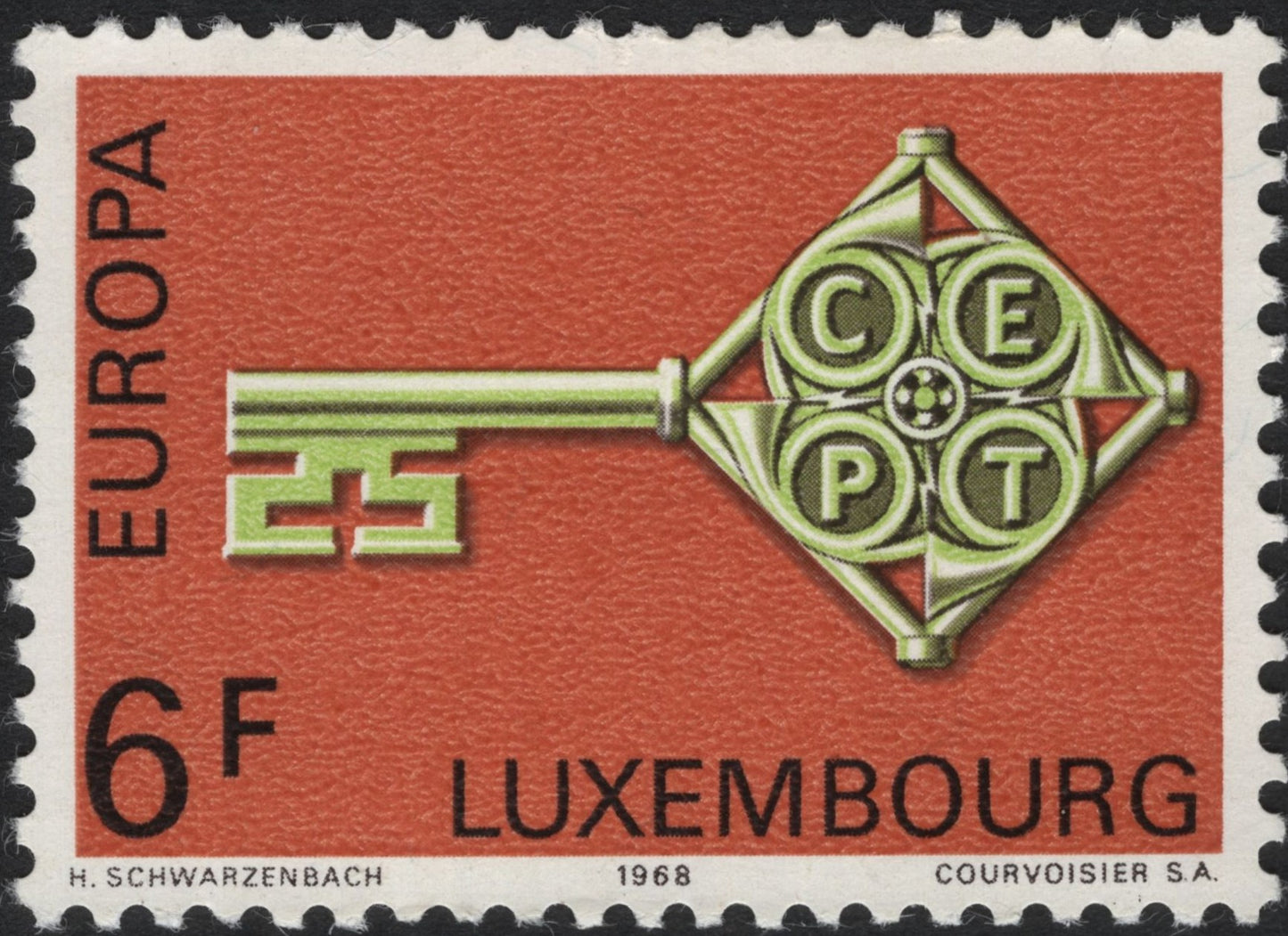 SCG8425 - Luxembourg 1968 Europa – CEPT Key Design