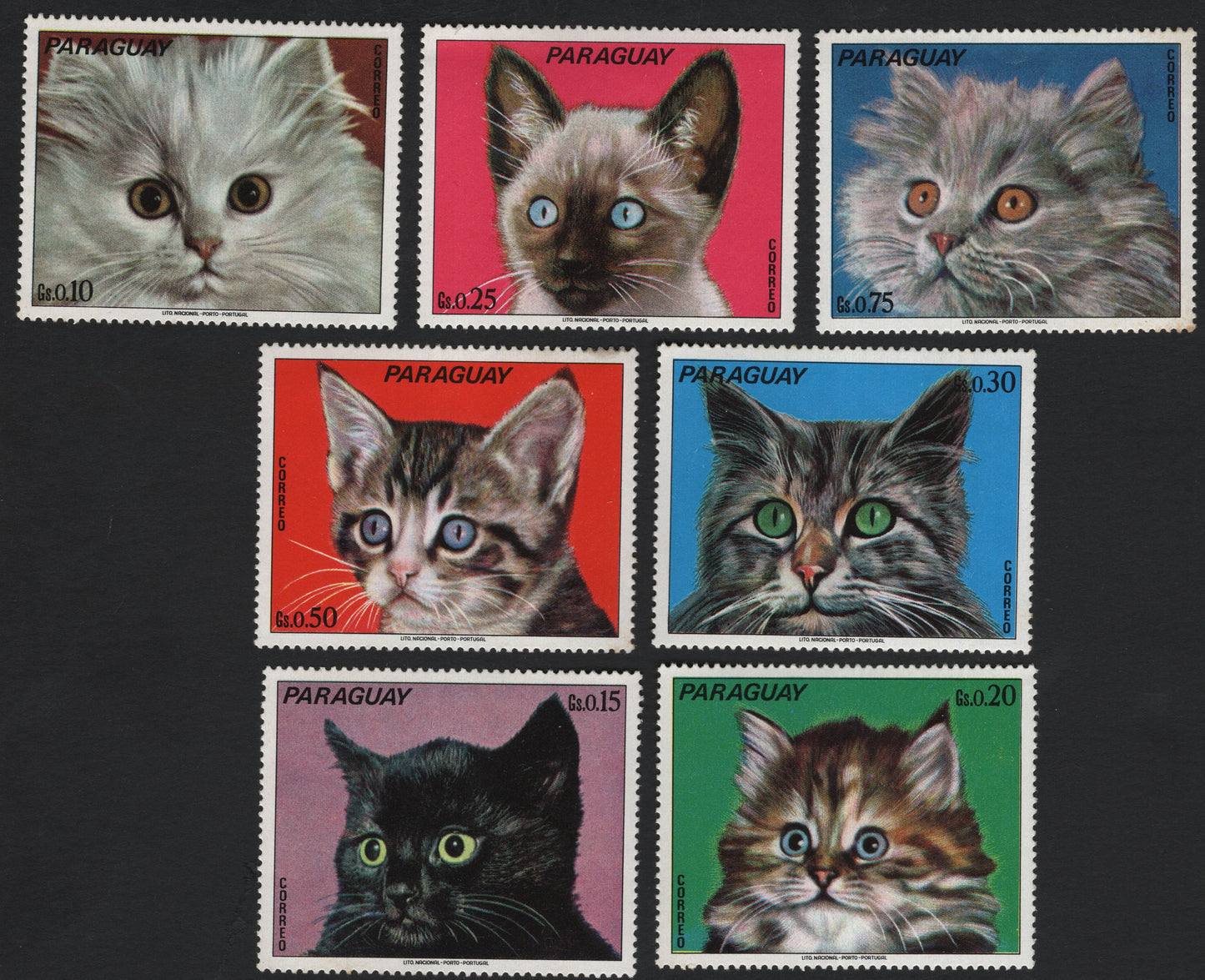 SCG8681 - Paraguay 1970s “Kittens” Definitive Set