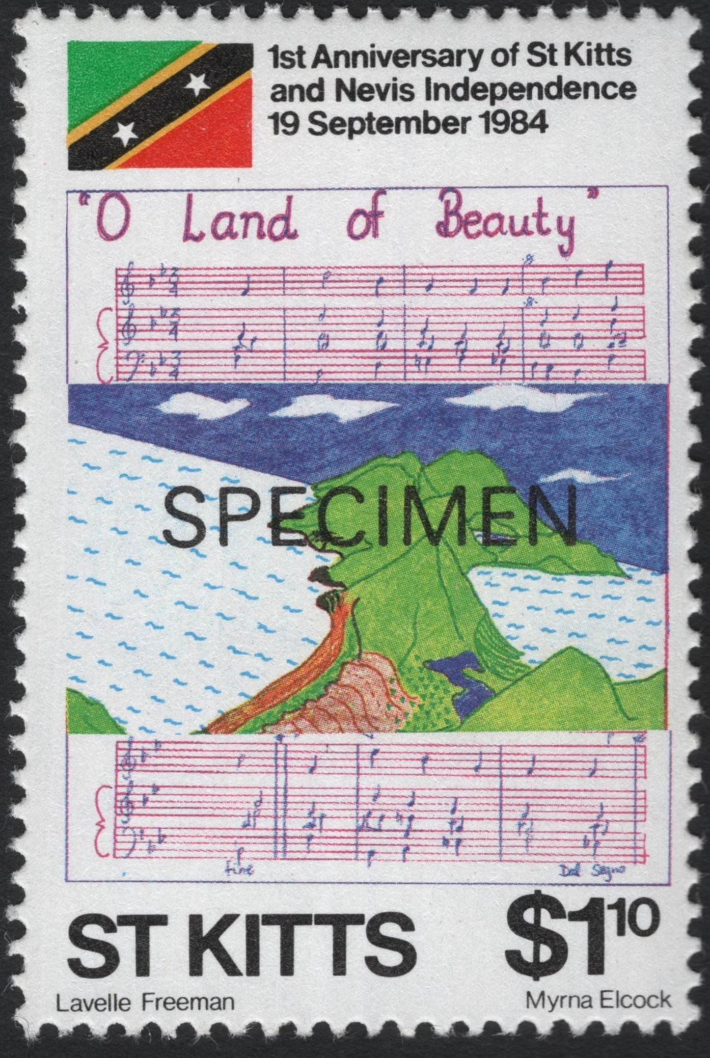 SCG8687 - St. Kitts 1984 – 1st Anniversary of Independence (Specimen Set)