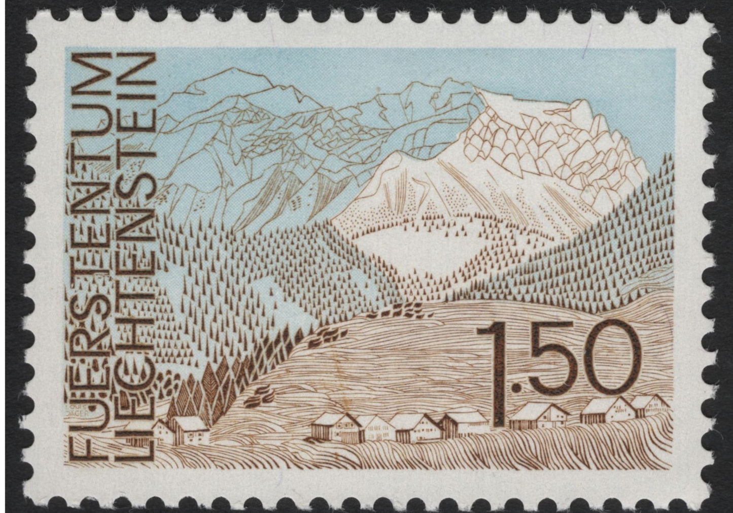 SCG8685 - Liechtenstein 1970 Mountain Landscapes Series