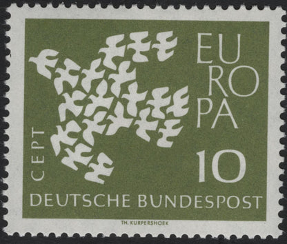 SCG8690 - Germany 1965 Europa – CEPT “Birds Forming a Star” Issue
