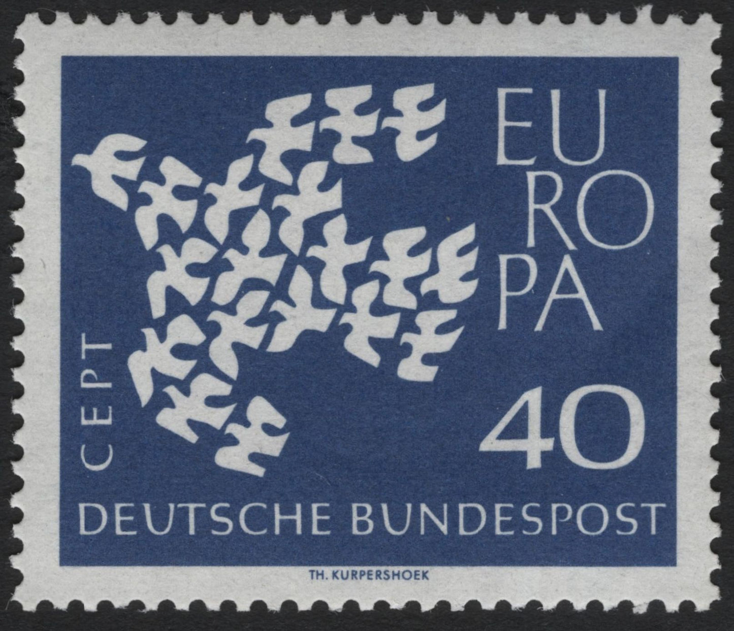 SCG8690 - Germany 1965 Europa – CEPT “Birds Forming a Star” Issue